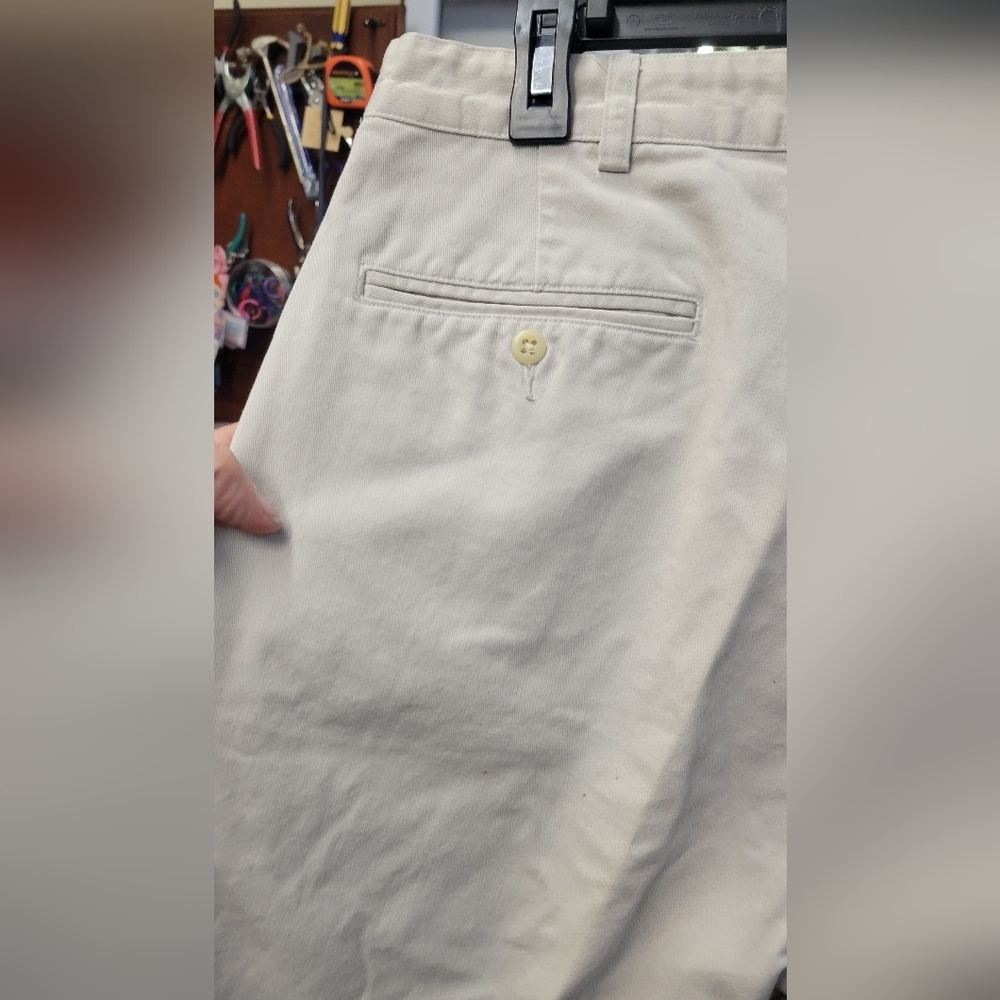 Polo Ralph Lauren 34 Khaki Shorts Vintsge 1990s Preowned 9" Inseam 26" Short Leg - Picture 8 of 11